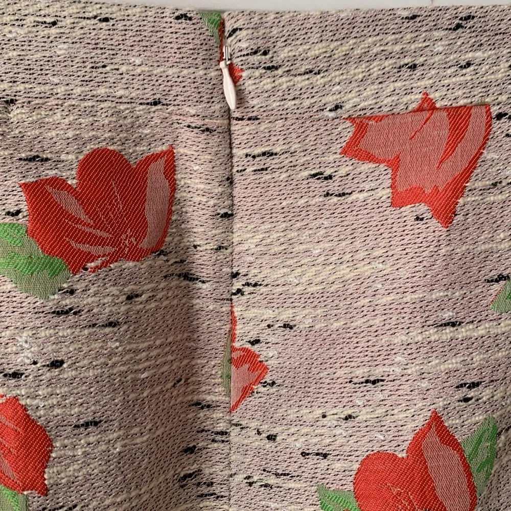 J. CREW BROCADE FLORAL MINI SKIRT